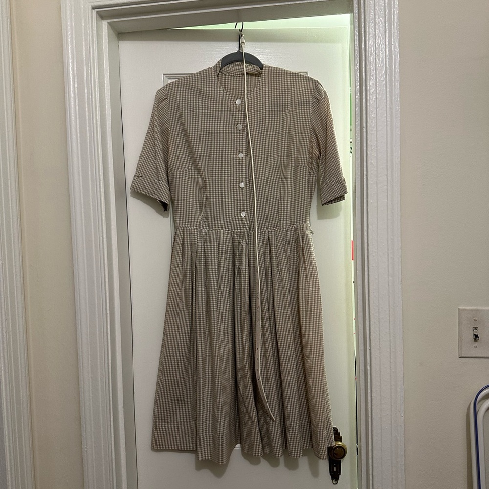 Vintage gingham 1950s dress.